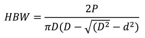 brinell hardness test formula derivation|how to calculate brinell hardness.